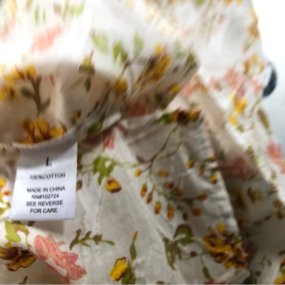Hester & Orchard floral 3/4 sleeve knit top Sz Large - Picture 6 of 6